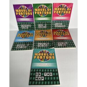 Wheel Of Fortune Lot Of 7 Puzzle Booklets RARE